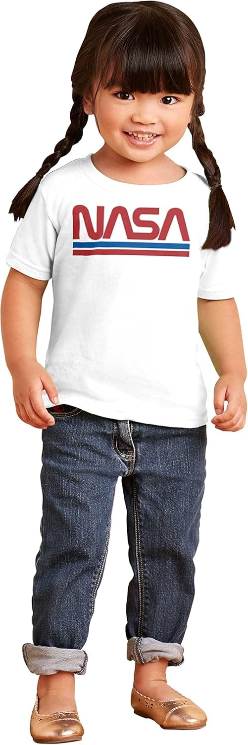 image:imageRetro Classic Space NASA Worm Logo Toddler Boy Girl T ShirtWhite