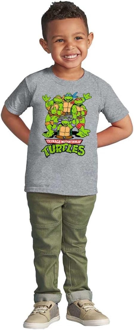 image:imageTeenage Mutant Ninja Turtle Gang Toddler Boy Girl T ShirtHeather