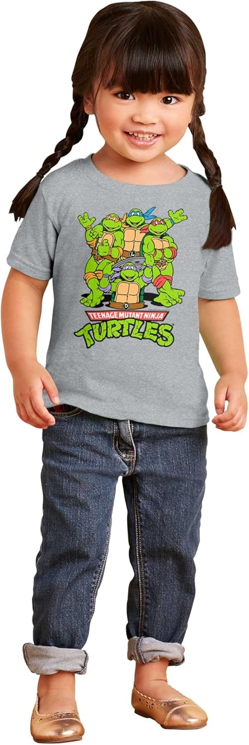 image:imageTeenage Mutant Ninja Turtle Gang Toddler Boy Girl T ShirtHeather