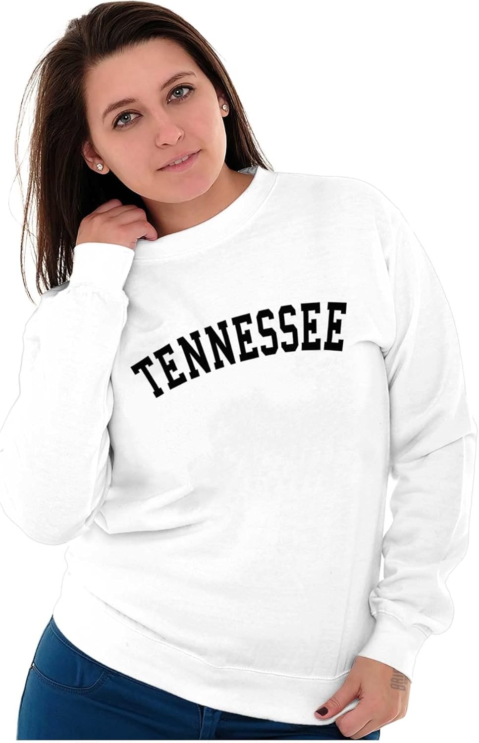image:imageTennessee Simple Traditional Classic Sweatshirt for Men or WomenWhite