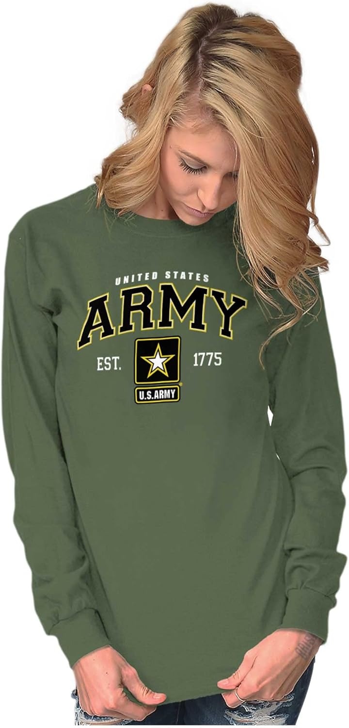 image:imageUS Army Pride United States Military Long Sleeve Tshirt Men WomenMilitary Green
