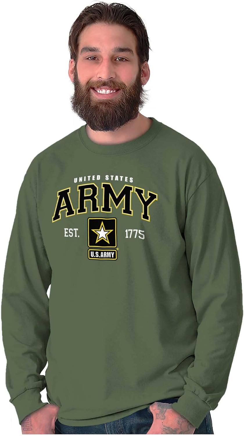 image:imageUS Army Pride United States Military Long Sleeve Tshirt Men WomenMilitary Green