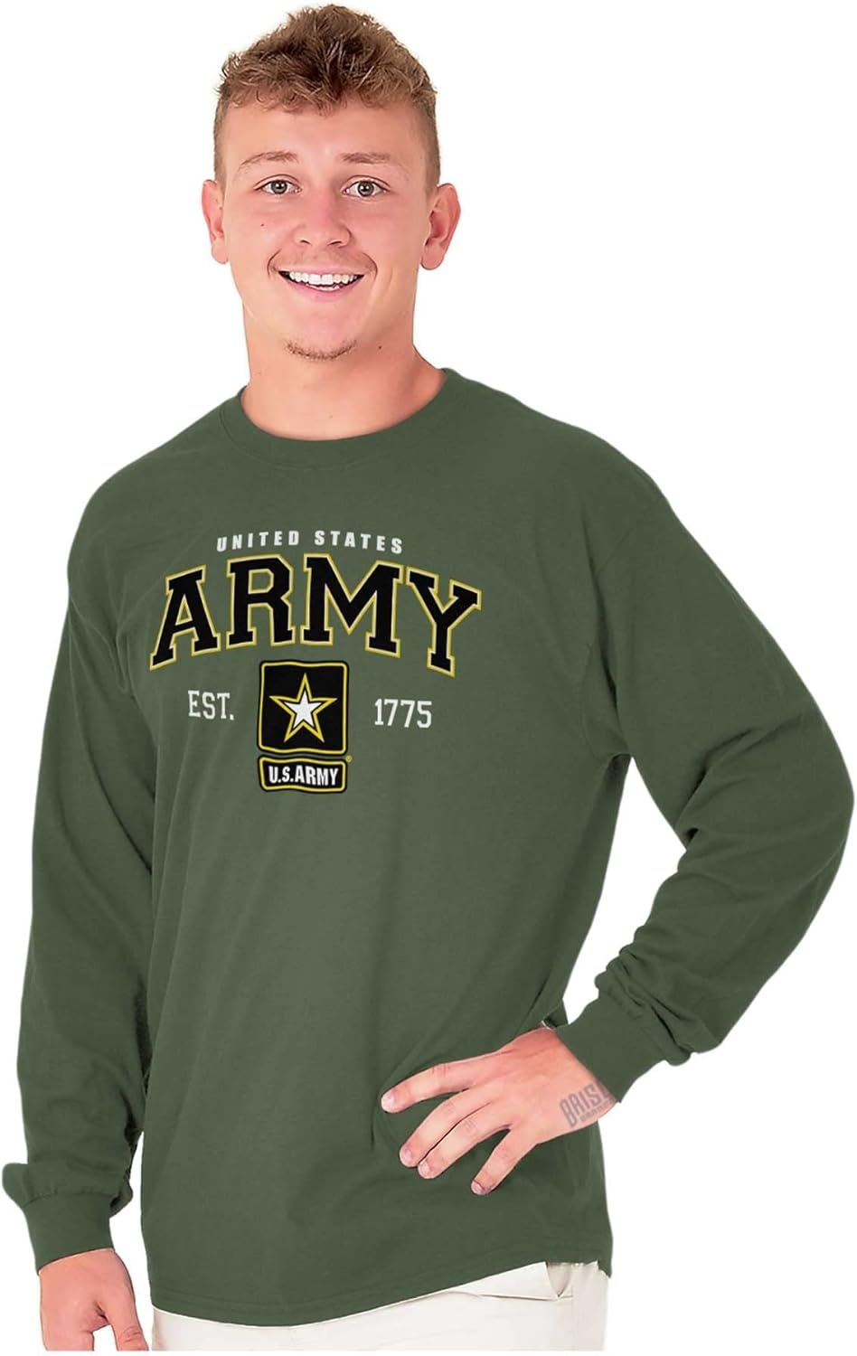 image:imageUS Army Pride United States Military Long Sleeve Tshirt Men WomenMilitary Green