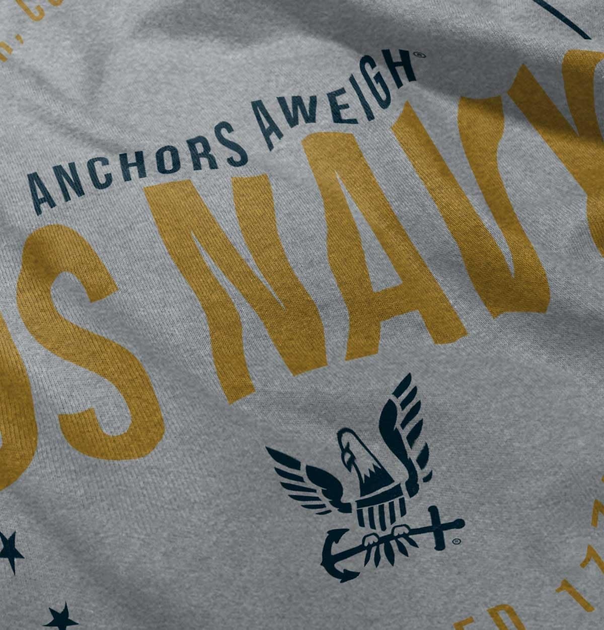 image:imageUS Navy Logo Anchors Aweigh Est 1775 Toddler Boy Girl T ShirtHeather
