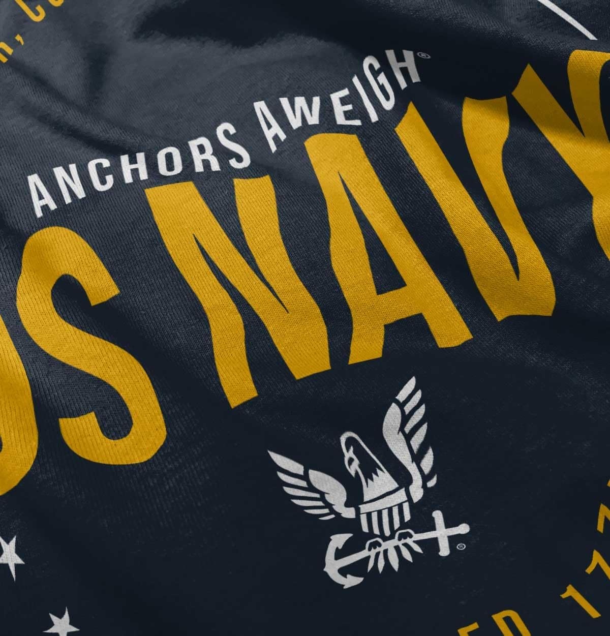 image:imageUS Navy Logo Anchors Aweigh Est 1775 Toddler Boy Girl T ShirtNavy