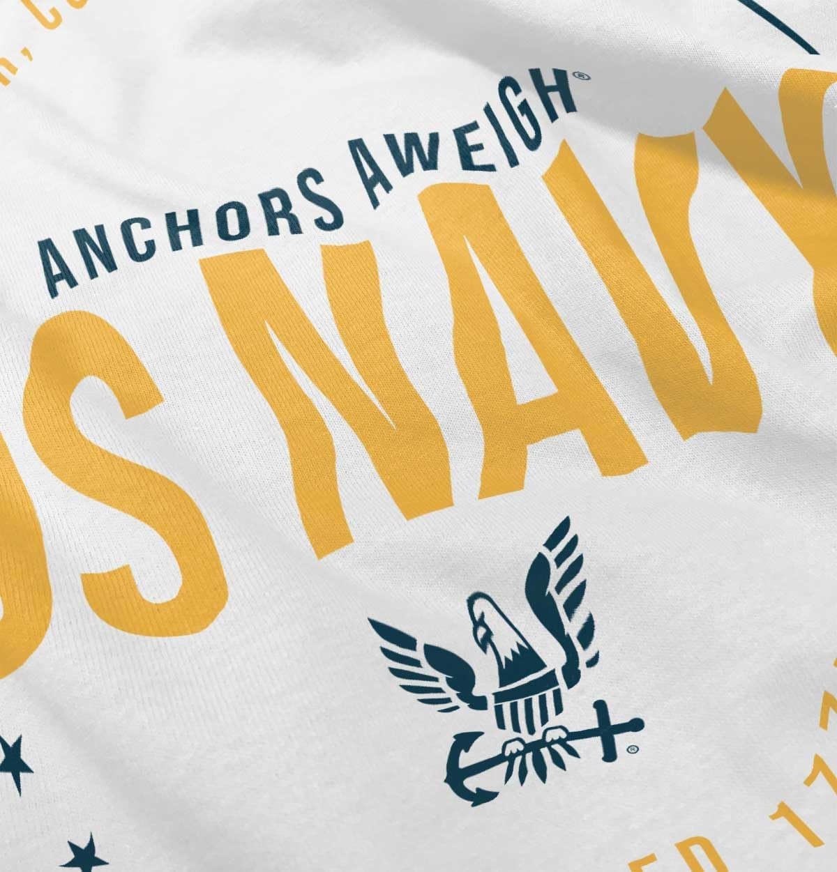 image:imageUS Navy Logo Anchors Aweigh Est 1775 Toddler Boy Girl T ShirtWhite