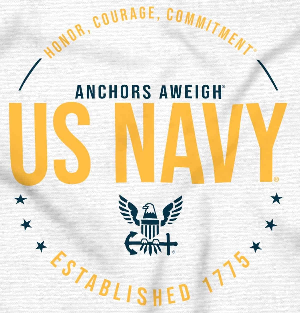 image:imageUS Navy Logo Anchors Aweigh Est 1775 Toddler Boy Girl T ShirtWhite