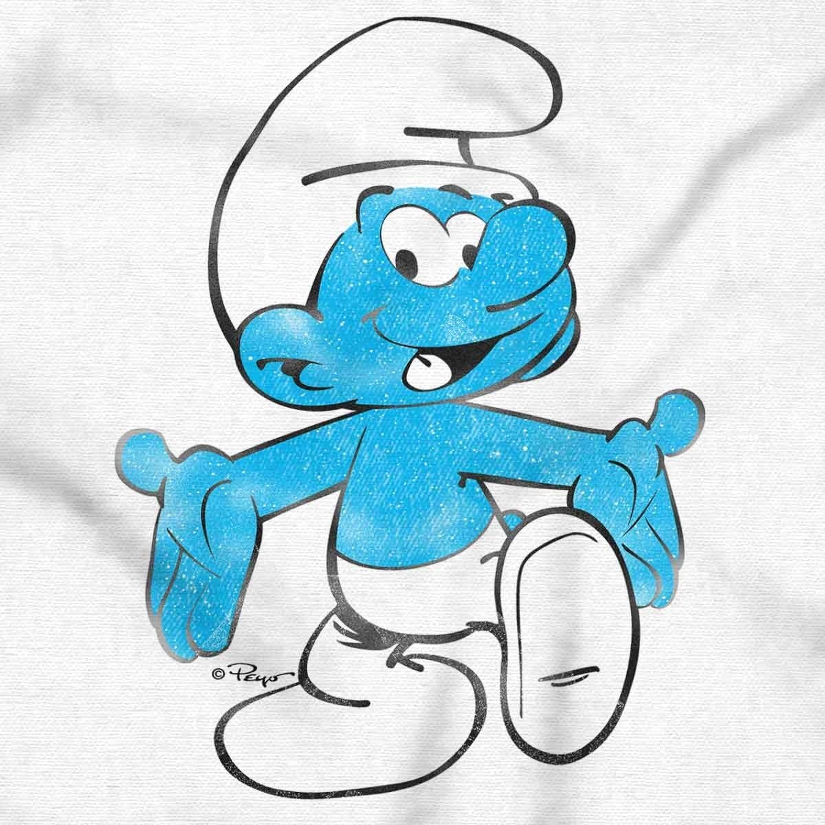 image:imageVintage Retro Smurf Cartoon Character Graphic T Shirt Men or WomenWhite
