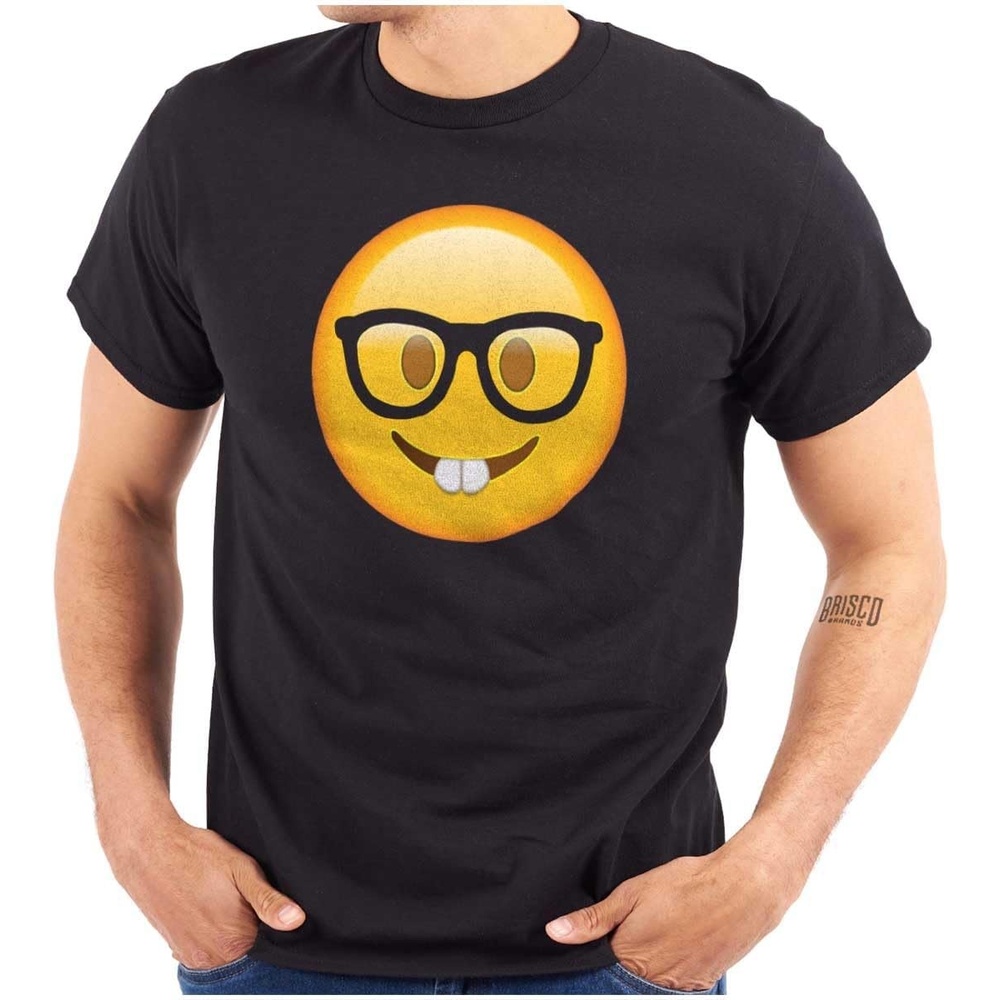 image:image100 Points Perfect Score Text Icon Graphic T Shirt Men or WomenNerd Emoticon  Black