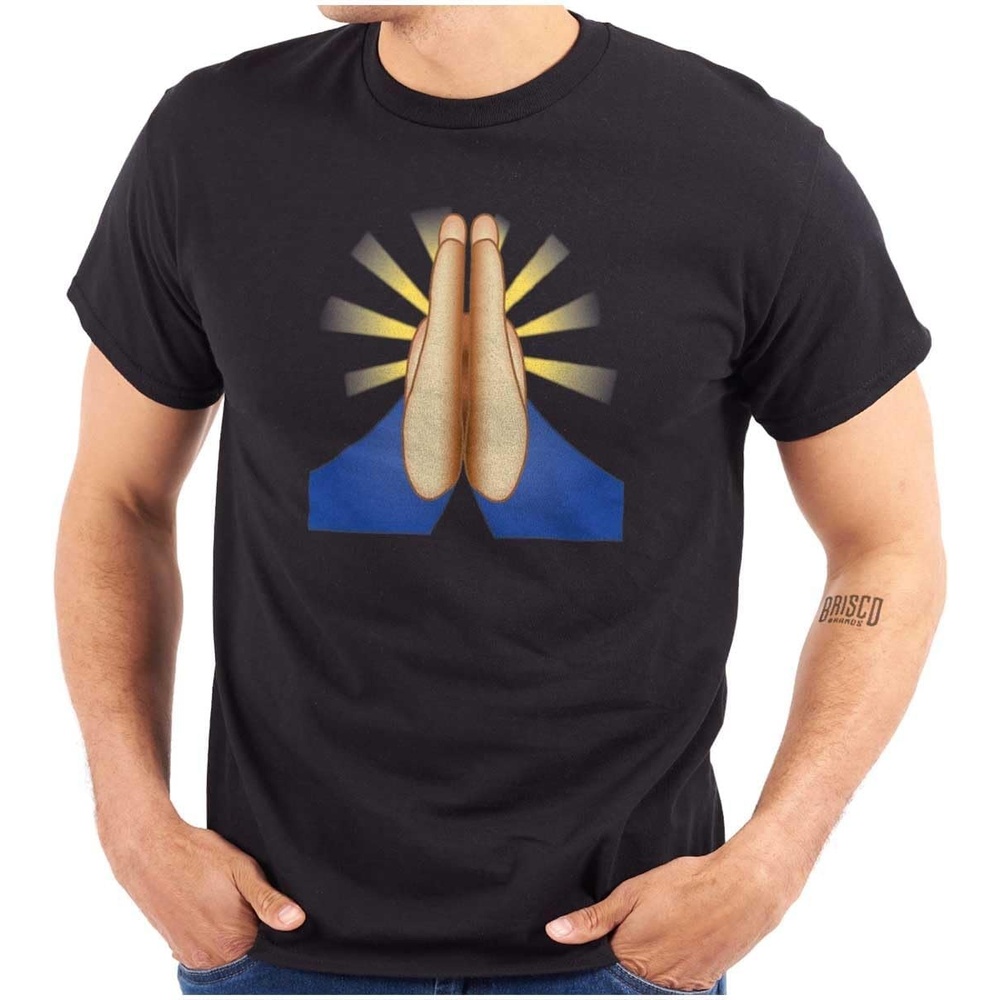 image:image100 Points Perfect Score Text Icon Graphic T Shirt Men or WomenPraying Emoticon  Black