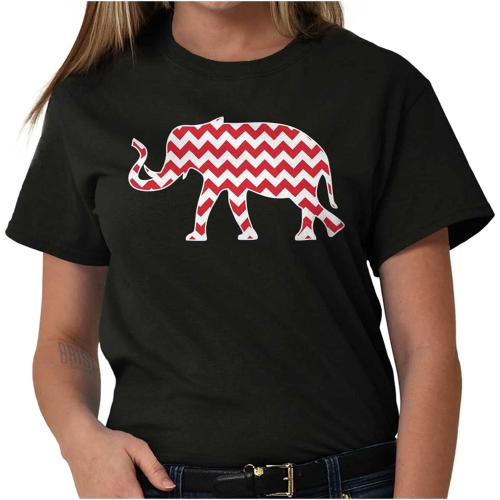 image:imageAlabama AL Elephant Chevron Print Womens Graphic T Shirt TeesBlack