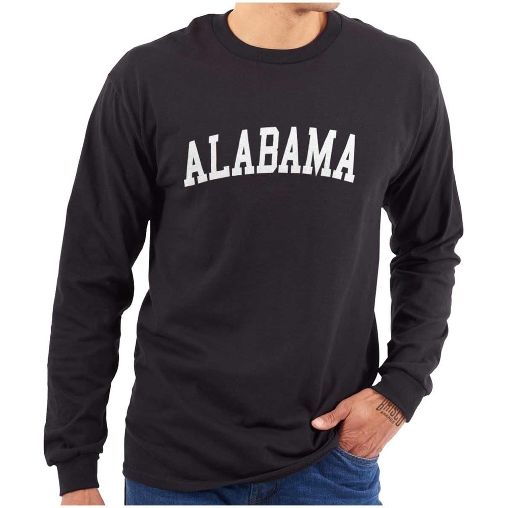 image:imageAlabama Simple Traditional Classic Long Sleeve Tshirt Men WomenBlack