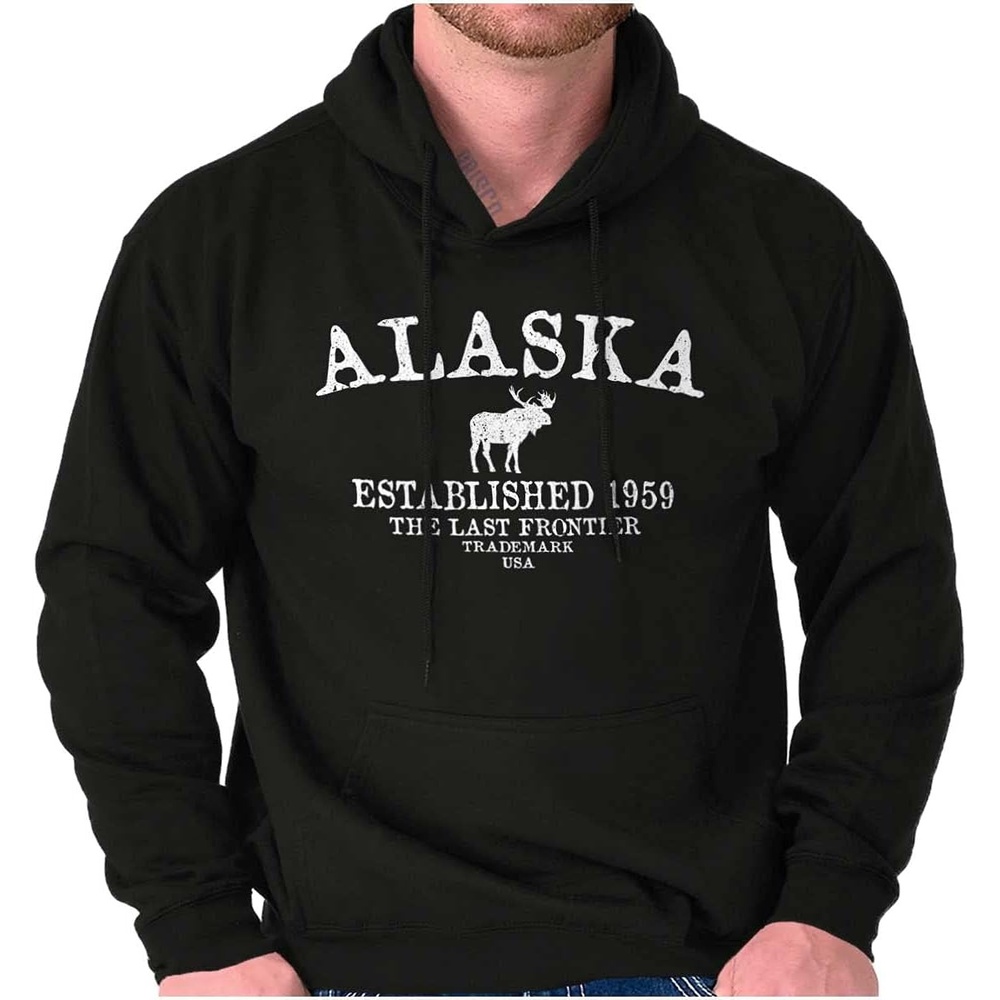 image:imageAlaska Vintage Established Hipster Hoodie Sweatshirt Women MenBlack