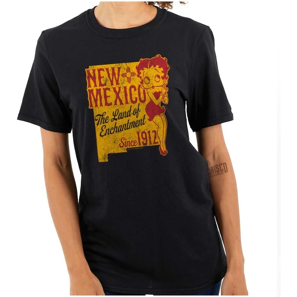 image:imageBetty Boop Cartoon American States Womens Graphic T Shirt TeesNew Mexico
