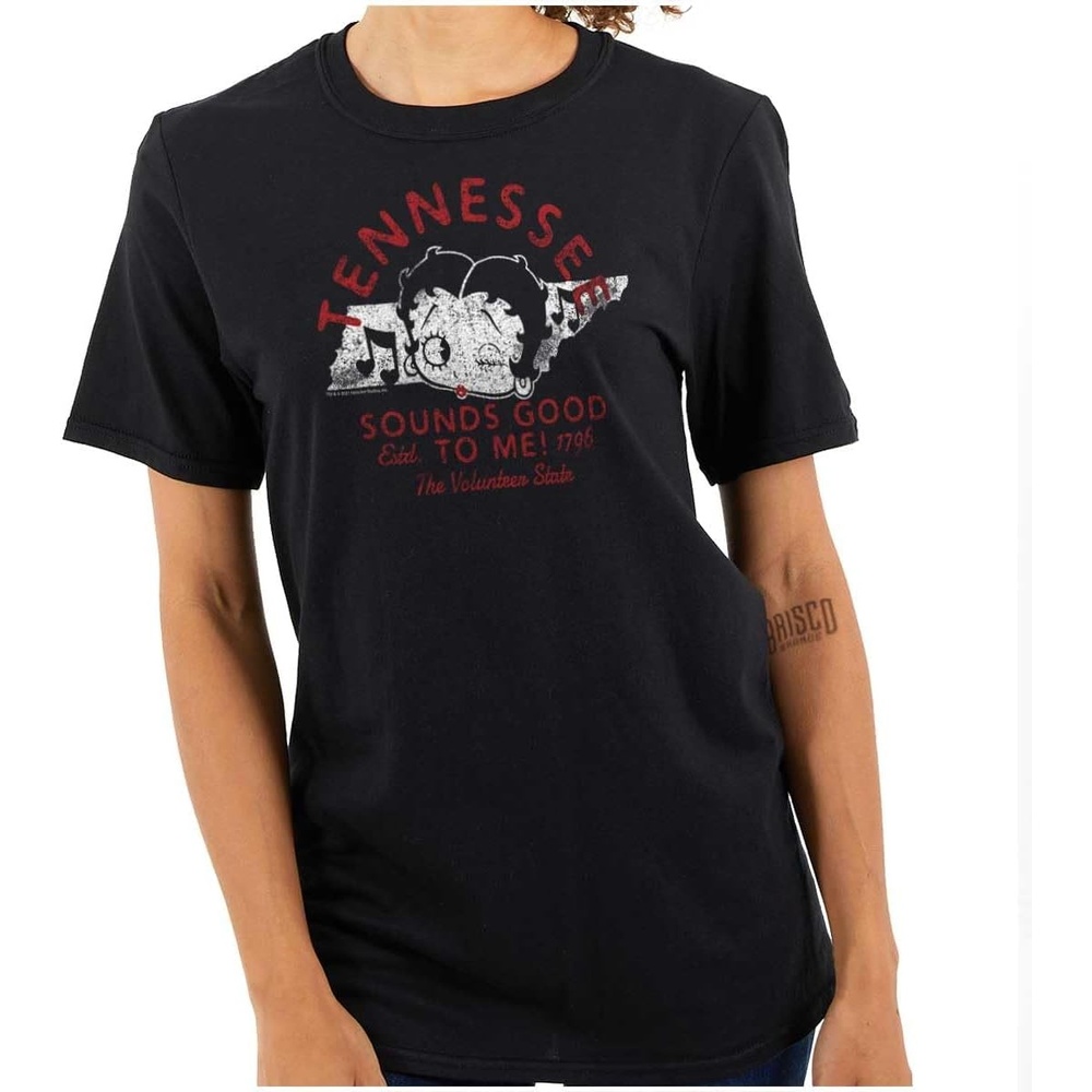 image:imageBetty Boop Cartoon American States Womens Graphic T Shirt TeesTennessee