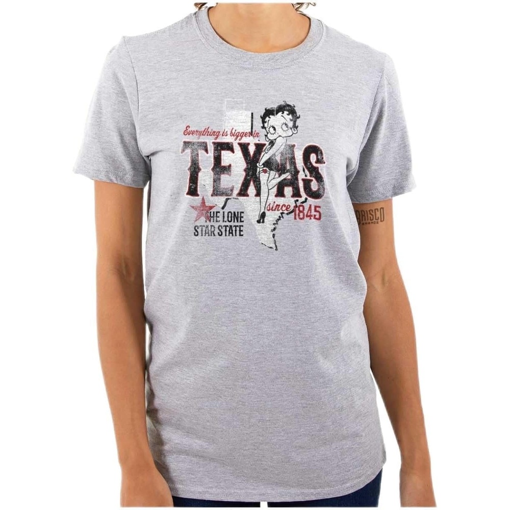 image:imageBetty Boop Cartoon American States Womens Graphic T Shirt TeesTexas