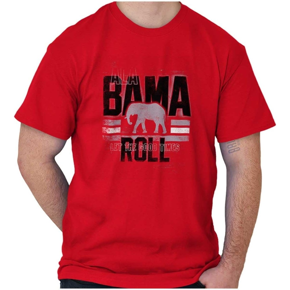 image:imageBrisco Brands Alabama Good Times Roll College Graphic T Shirt Men or WomenCardinal Red