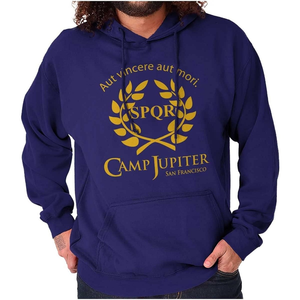 image:imageBrisco Brands Camp Jupiter SPQR Greek Mythology Hoodie Sweatshirt Women MenPurple