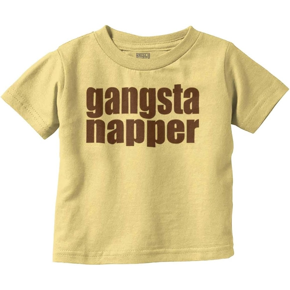 image:imageBrisco Brands Gangsta Napper Rap Hiphop Humor Toddler Boy Girl T ShirtButter