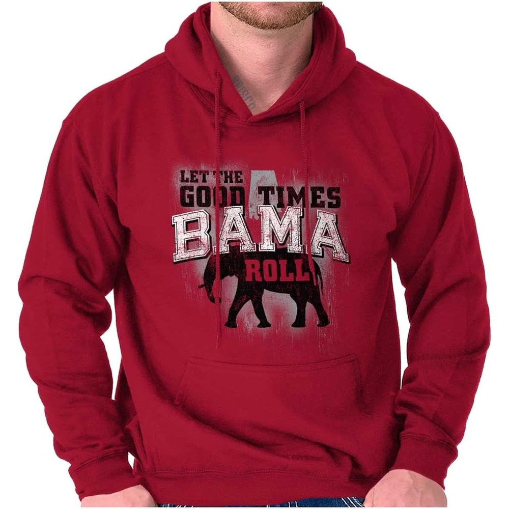 image:imageBrisco Brands Let The Good Times Roll Cool Alabama Hoodie Sweatshirt Women MenCardinal Red