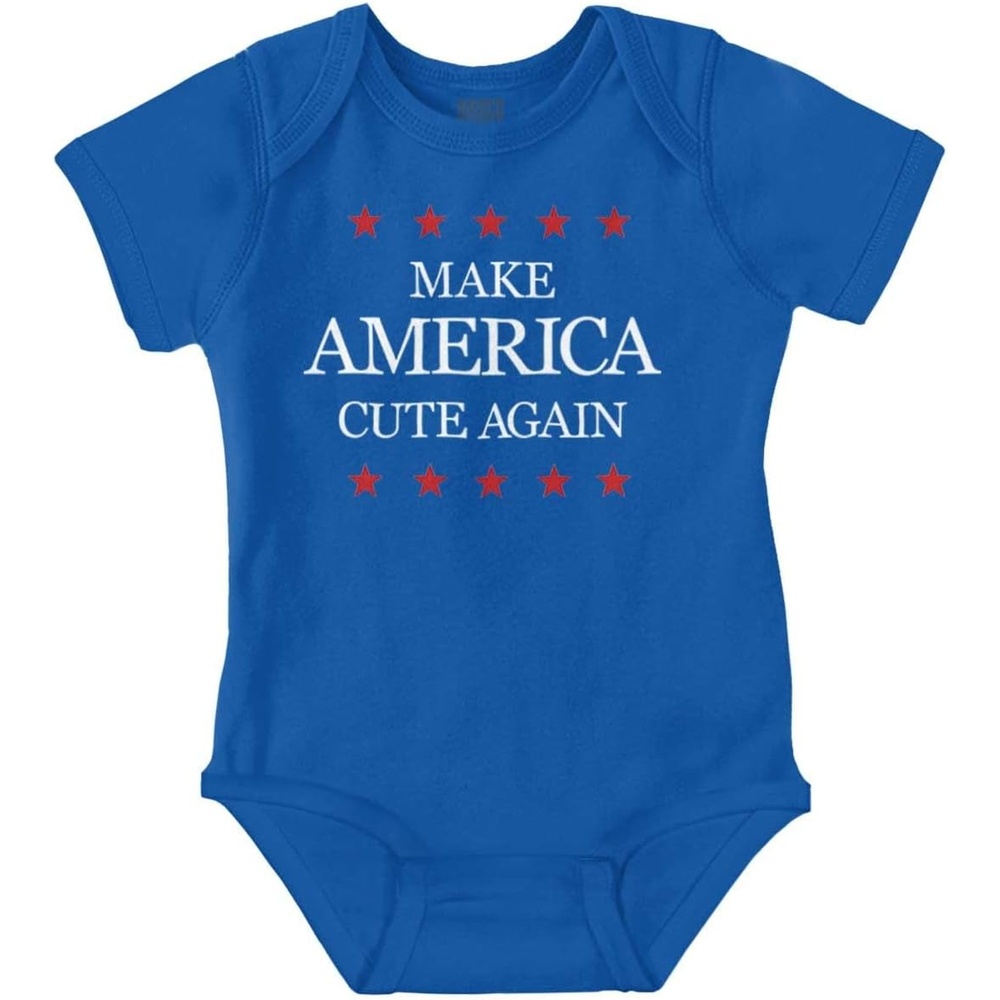 image:imageBrisco Brands Make America Cute Again Election Baby Romper Boys or GirlsRoyal