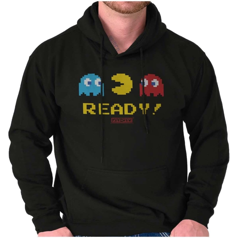 image:imageBrisco Brands PACMAN 1980s Vintage Video Game Hoodie Sweatshirt Women MenBlack