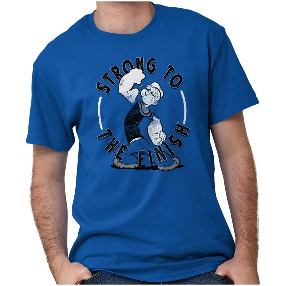 image:imageBrisco Brands Popeye Sailor Man Strong to Finish Graphic T Shirt Men or WomenRoyal