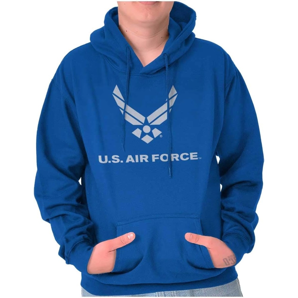 image:imageBrisco Brands US Air Force Symbol USAF Official Hoodie Sweatshirt Women MenRoyal