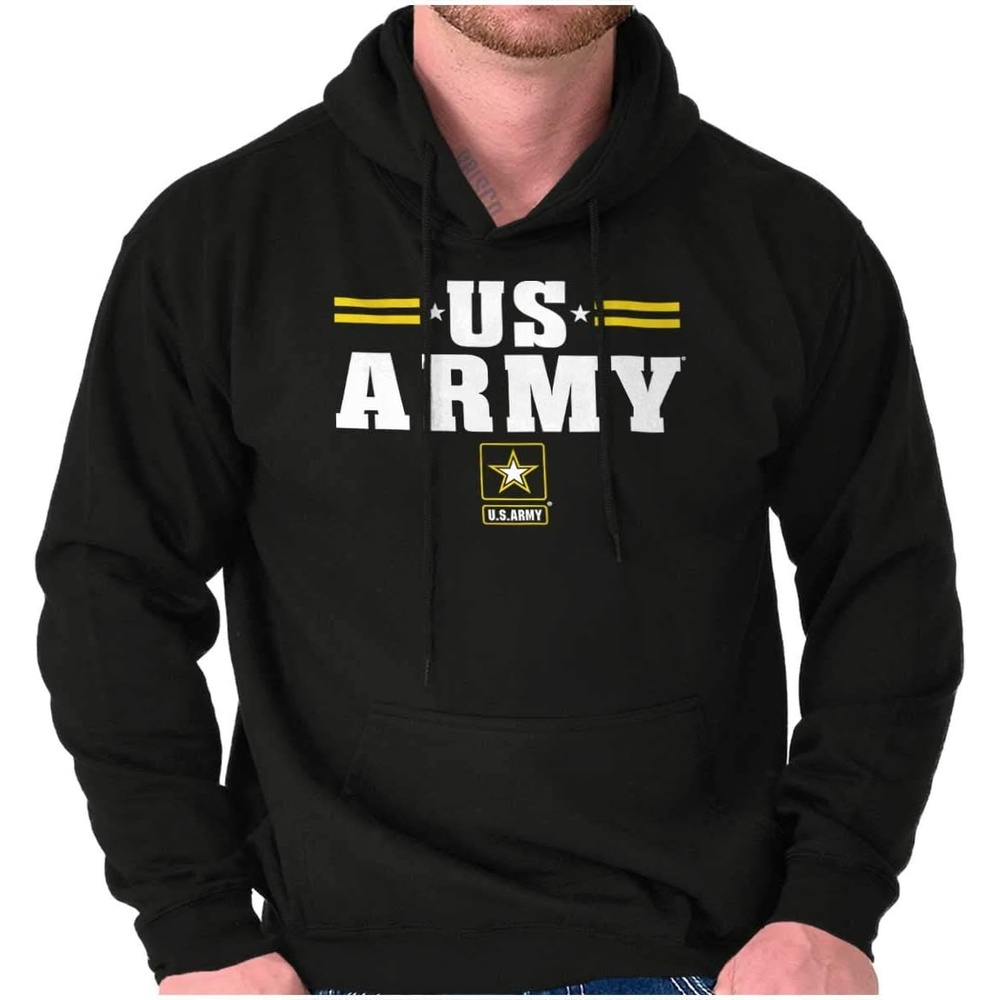 image:imageBrisco Brands United States Army Official Logo Hoodie Sweatshirt Women MenBlack