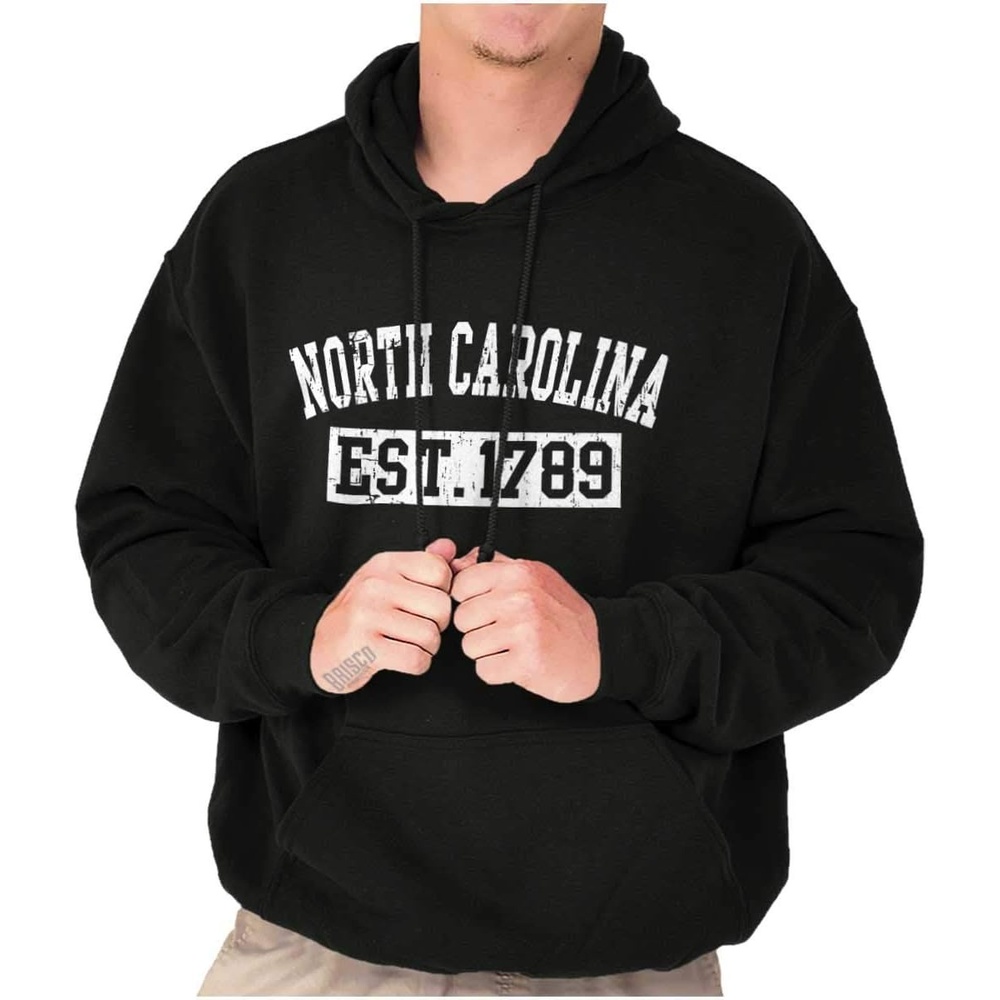 image:imageClassic Teaze Vintage North Carolina Distressed Est Hoodie Sweatshirt Women MenBlack