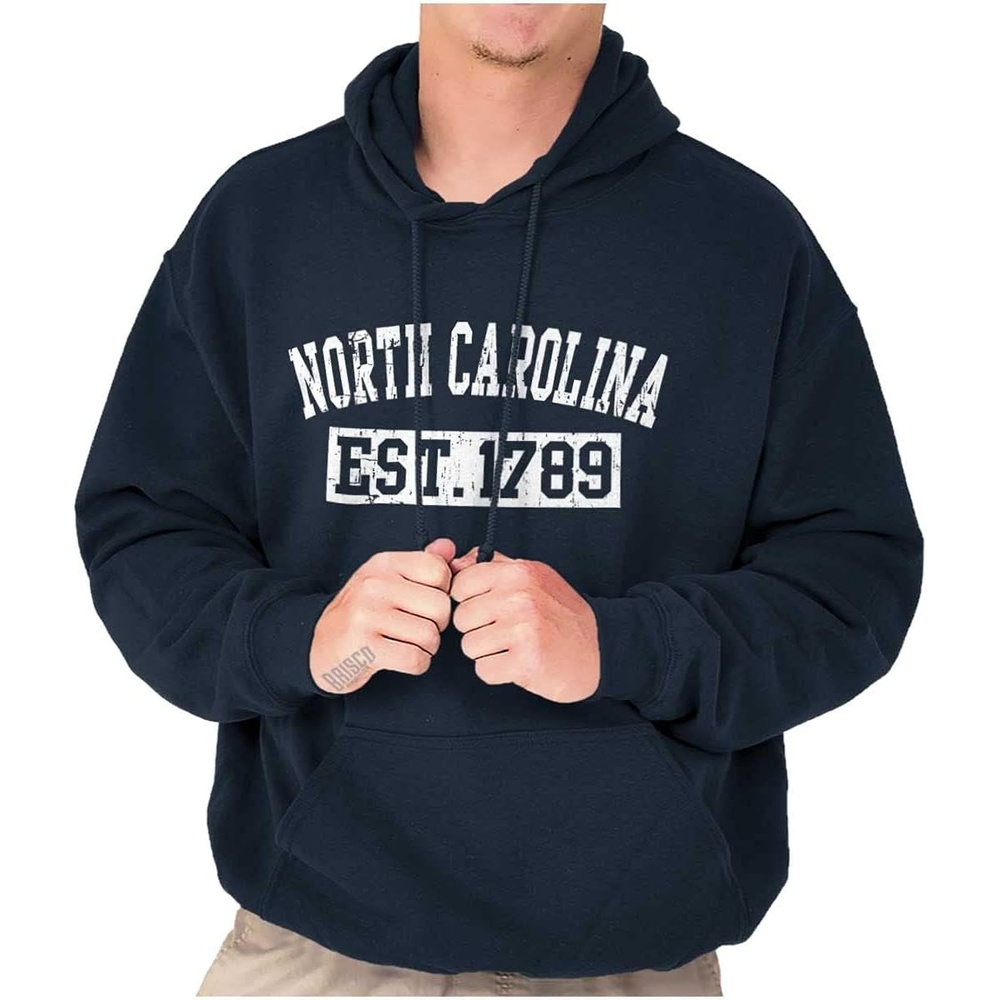 image:imageClassic Teaze Vintage North Carolina Distressed Est Hoodie Sweatshirt Women MenNavy