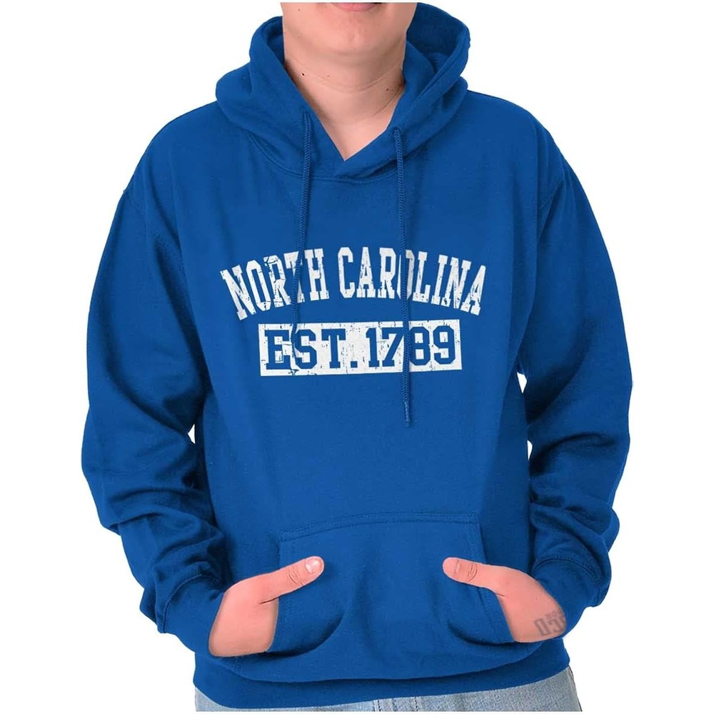 image:imageClassic Teaze Vintage North Carolina Distressed Est Hoodie Sweatshirt Women MenRoyal