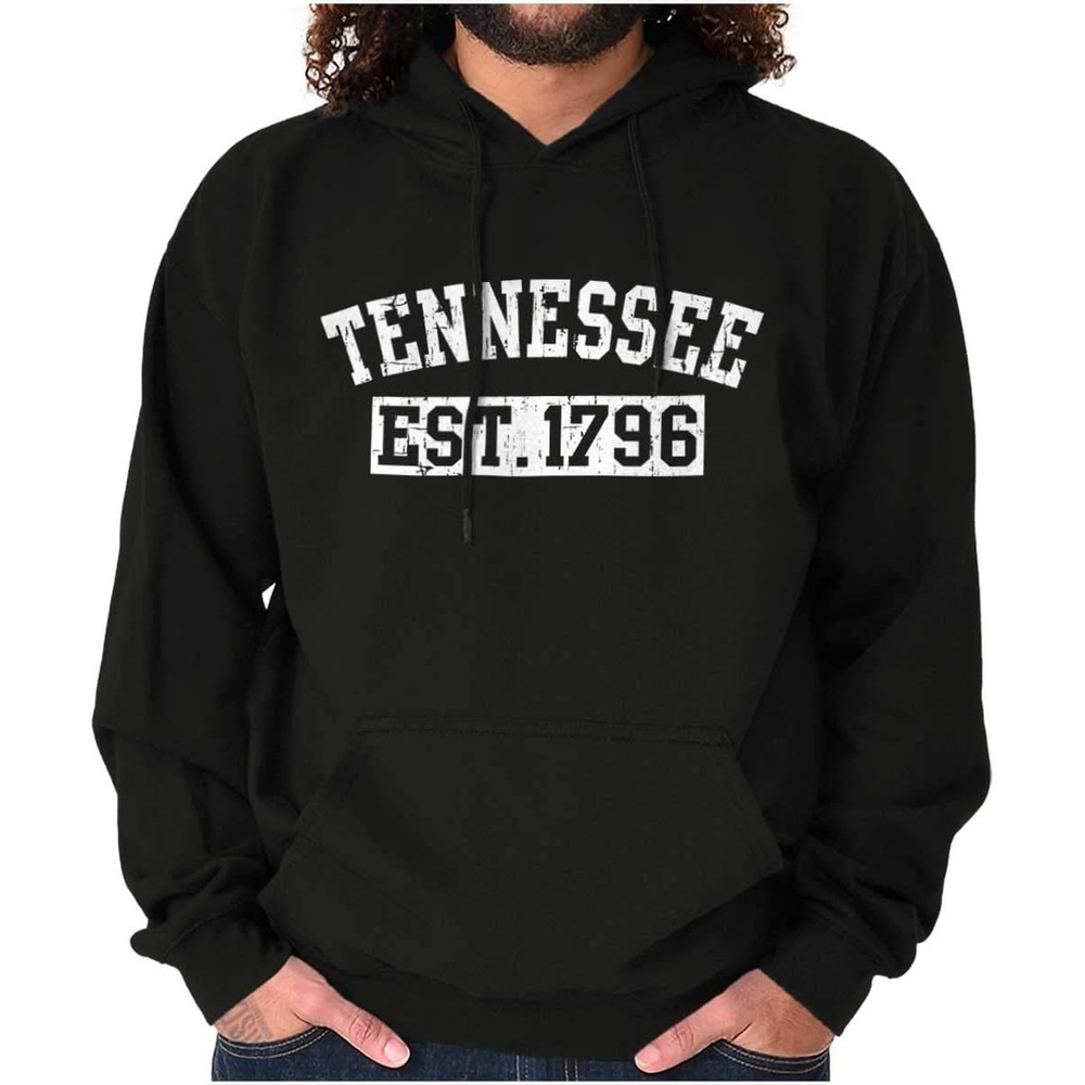 image:imageClassic Teaze Vintage Tennessee Distressed Athletic Hoodie Sweatshirt Women MenBlack