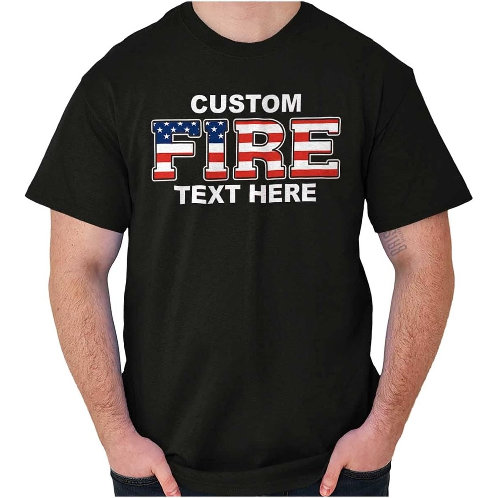 image:imageCustom Firefighter Company Firemen Graphic T Shirt Men or WomenBlack