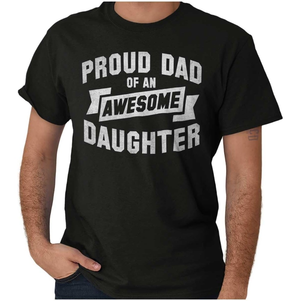 image:imageFathers Day Funny Proud Dad of Kids Mens Graphic Tee ShirtBlack Proud Dad