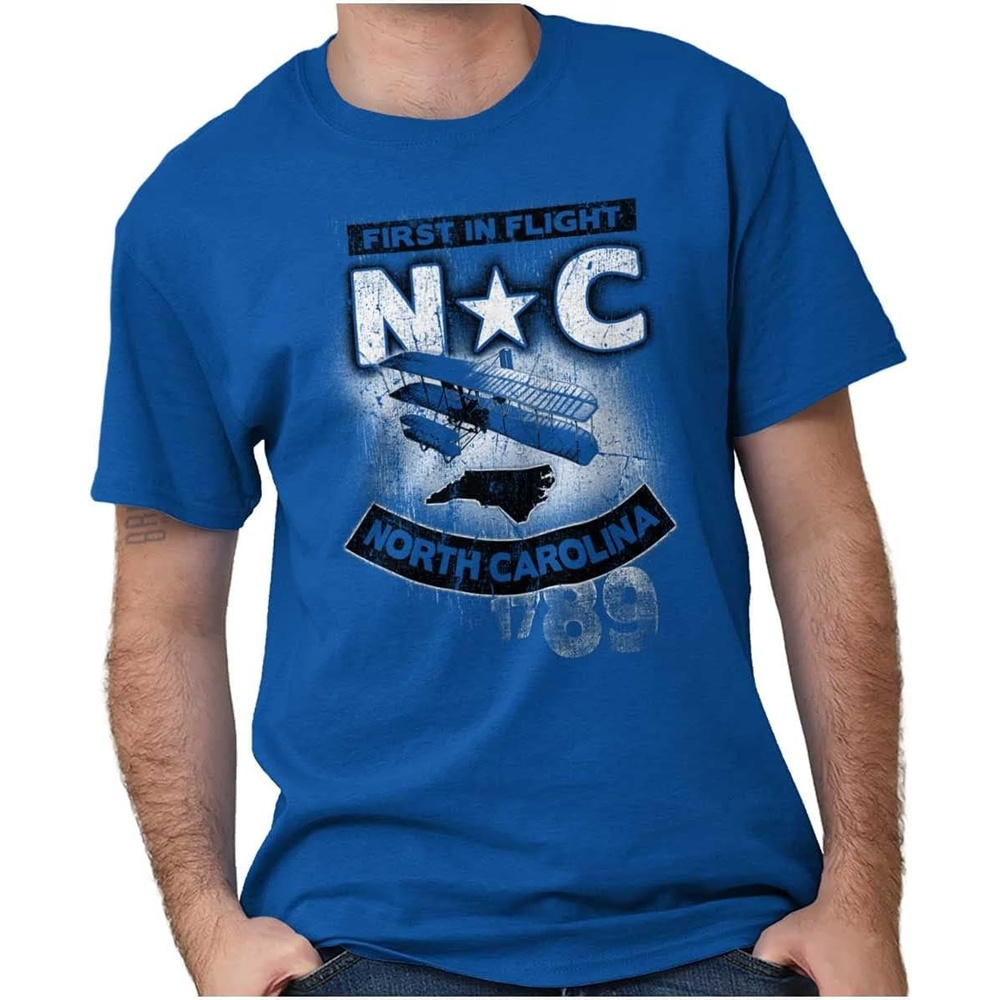 image:imageFirst in Flight NC Vacation Souvenir Graphic T Shirt Men or WomenRoyal