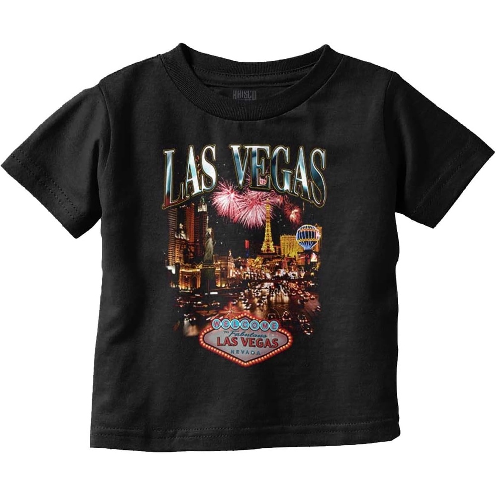 image:imageLas Vegas Nevada Casino Fireworks Toddler Baby Graphic T ShirtBlack