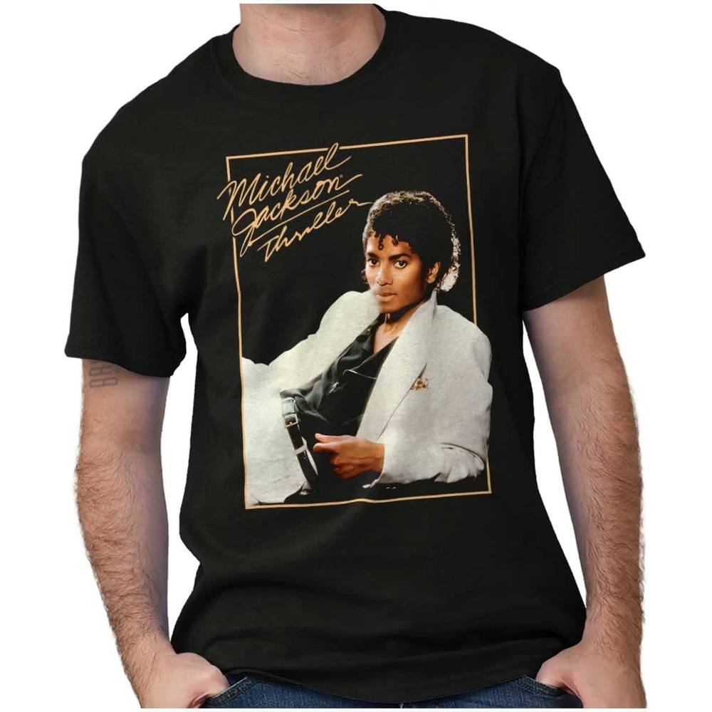 image:imageMichael Jackson Thriller Album Cover Graphic T Shirt Men or WomenBlack