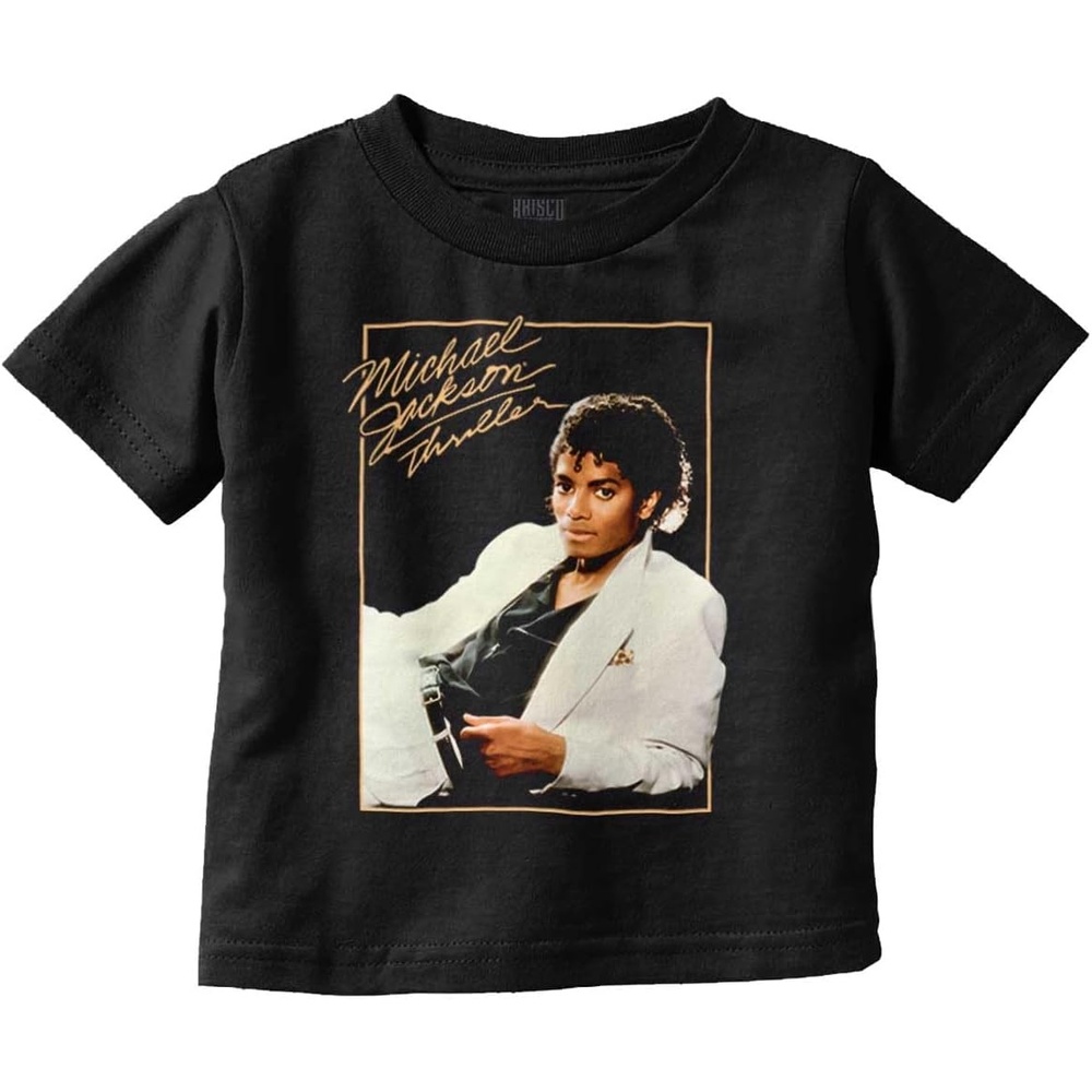 image:imageMichael Jackson Thriller Album Cover Toddler Baby Graphic T ShirtBlack