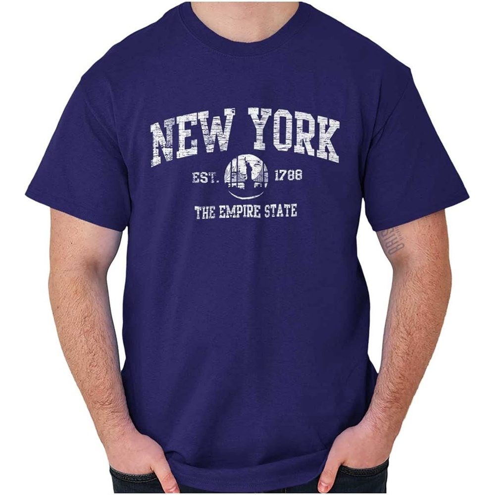 image:imageNew York NYC Empire Statue of Liberty Graphic T Shirt Men or WomenPurple