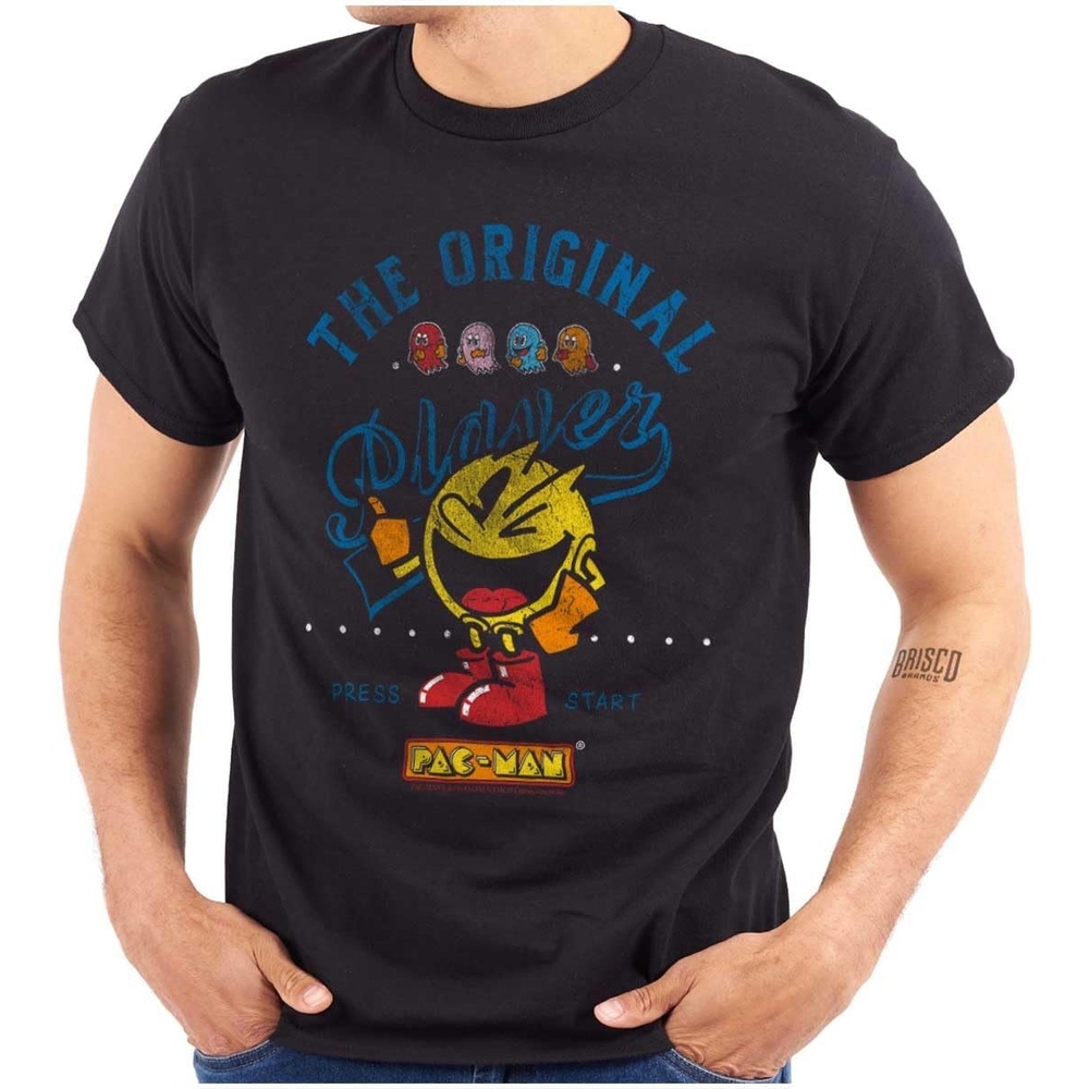 image:imagePacman The Original Player Funny 80s Graphic T Shirt Men or WomenBlack