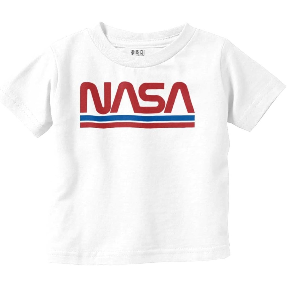 image:imageRetro Classic Space NASA Worm Logo Toddler Boy Girl T ShirtWhite