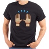 Hands Up Emoticon - Black