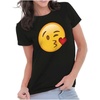 Kissing Face Emoticon - Black