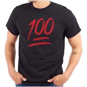 100 Points Perfect Score Text Icon Graphic T Shirt Men or Women(100 Percent Emoticon – Black)