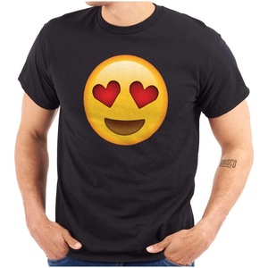 100 Points Perfect Score Text Icon Graphic T Shirt Men or Women(Heart Eyes Emoticon – Black)