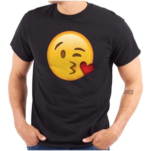 100 Points Perfect Score Text Icon Graphic T Shirt Men or Women(Kissing Face Emoticon – Black)