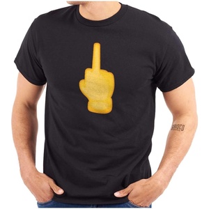 100 Points Perfect Score Text Icon Graphic T Shirt Men or Women(Middle Finger Emoticon – Black)