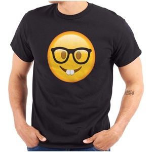 100 Points Perfect Score Text Icon Graphic T Shirt Men or Women(Nerd Emoticon – Black)
