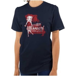 Betty Boop Cartoon American States Womens Graphic T Shirt Tees(Missouri)
